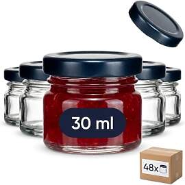 gouveo 48er Set Einmachgläser 30 ml Mini mit