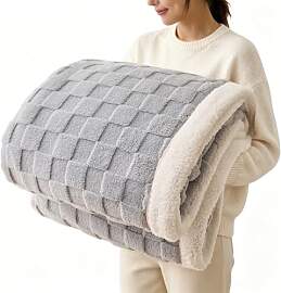 Gracelife Sherpa-Decke, doppellagige Fleecedecke,