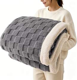 Gracelife Sherpa-Decke, doppellagige Fleecedecke,