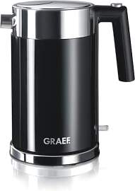 GRAEF Edelstahl Wasserkocher WK62 Schwarz mit 1,5