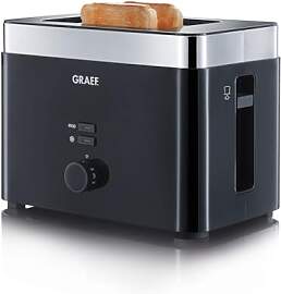 GRAEF Toaster TO62 Schwarz 2-Scheiben Toaster mit
