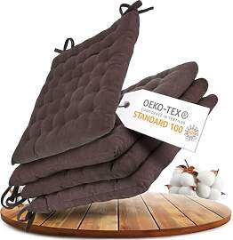 Gräfenstayn® 4er-Set Baumwoll-Sitzkissen