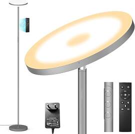 Grau LED Stehlampe , 3600LM 36W Deckenfluter