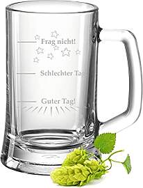 GRAVURZEILE Bierkrug mit Gravur - Guter Tag