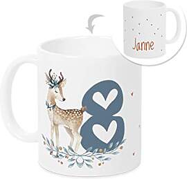 GRAZDesign Kindertasse mit Namen und Zahl |
