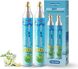 GreatWhip CO2 Zylinder 60L 425g – 2er Set mit