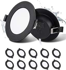 Grebeam LED Spots Schwarz, 5W Deckenspots Schwarz