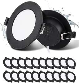 Grebeam LED Spots Schwarz, 5W Deckenspots Schwarz