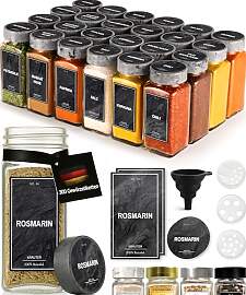 Greeano Gewürzgläser Set [24 x 120ml] mit 300