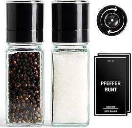 Greeano® Salz und Pfeffermühle [2er Set] –