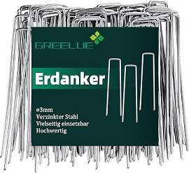 GREELUE 50 Stück Ø3mm Erdanker Bodenanker,