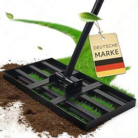 GREELUE Rasenrakel Nivellierrechen Rasen Rakel,