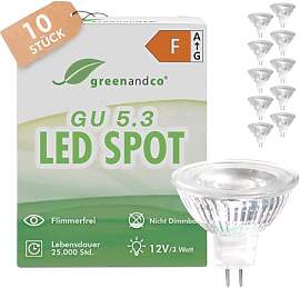 greenandco 10x GU 5.3 LED Spot 12v | MR16 GU5.3 |