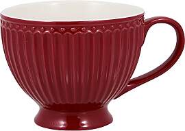 GreenGate Alice Teetasse mit Henkel Porzellan rot