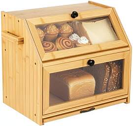 GREENSAPPIRE Brotkorb mit Schneidebrett Brotkasten 