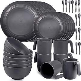 Greentainer Geschirrsets aus Kunststoff (36pcs) |