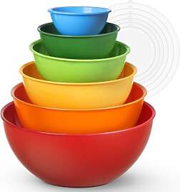 Greentainer Salatschüssel Set mit Deckel,