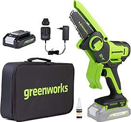 Greenworks 24V Mini-Kettensäge 4 Zoll (10cm)