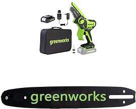 Greenworks 24V Mini-Kettensäge 4 Zoll (10cm)