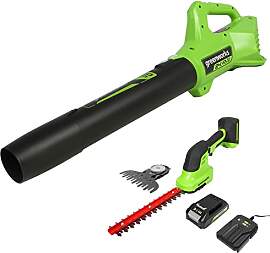 Greenworks Akku Gras- und Strauchschere + Axial