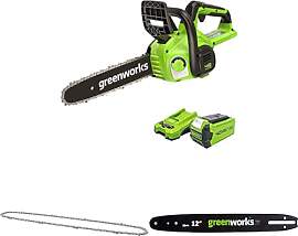 Greenworks Akku Kettensäge mit Akku und
