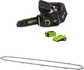 Greenworks Akku Kettensäge mit Akku und