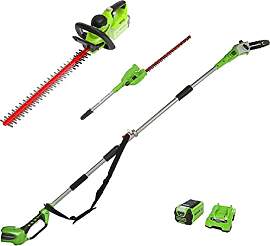 Greenworks Tools Akku Teleskop Heckenschere