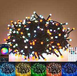 Gresonic 20M 200 LED Lichterkette RGB Außen