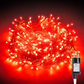 Gresonic Lichterkette Außen 30m 300LED, Rot
