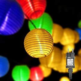 Gresonic Lichterkette Lampion/Laternen Deko für