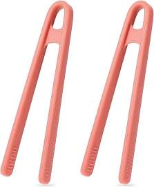 Grevosea Silikon-Kochzangen 2 Stück, 14 cm, Rot,