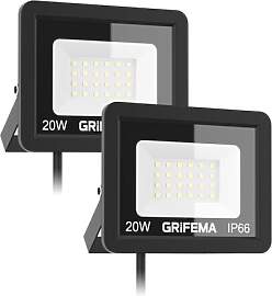 GRIFEMA 20W LED Strahler Außen, [2 Stück]