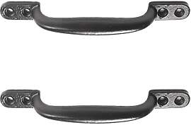 Griff und Schrauben aus Gusseisen, schwarz, 15 cm, 