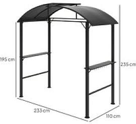 Grill-Pavillon 233x110x235cm, Windfestes