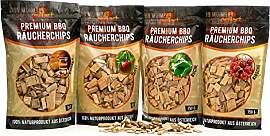 grillart® Premium BBQ Räucherchips Mix 4er XL