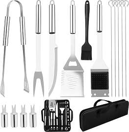 Grillbesteck Set, Edelstahl Grillzubehör,