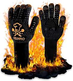 Grillhandschuhe Hitzebeständig bis 800°C,