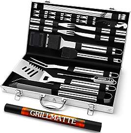 Grilliance 26 Stücke Edelstahl Grillzubehör Set
