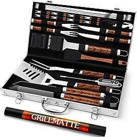 Grilliance 26 Stücke Edelstahl Grillzubehör Set