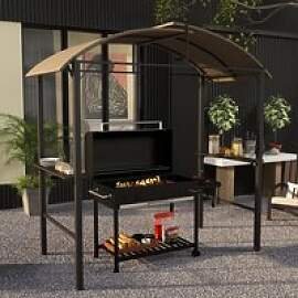 Grillpavillon 1,1 x 2,3 m – Robuste Dach- und