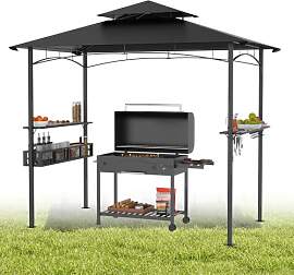 Grillpavillon mit Doppelschichtdach, 245 x 153 x