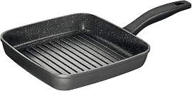 Grillpfanne STONELINE, grau, H:5,5cm Ø:26cm,