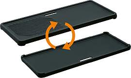 Grillplatte ENDERS, schwarz, B:21cm H:5cm L:43cm,