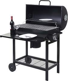 Grillwagen HWC-F70, Holzkohlegrill Standgrill