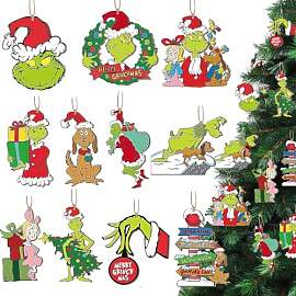 Grinch Weihnachtsbaumschmuck 16 Stück – 2D
