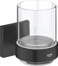 GROHE Start Cube, Glas mit Halter ohne Bohren