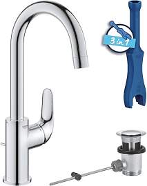 GROHE Swift, Waschtischarmatur hoch, wassersparend 