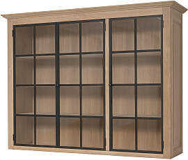 Großer Aufsatz Bücherschrank mit Glastüren