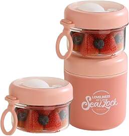 Großer Edelstahl Müslibecher to Go(530ml+330ml), 