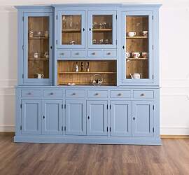 Großer Landhaus Buffetschrank blau